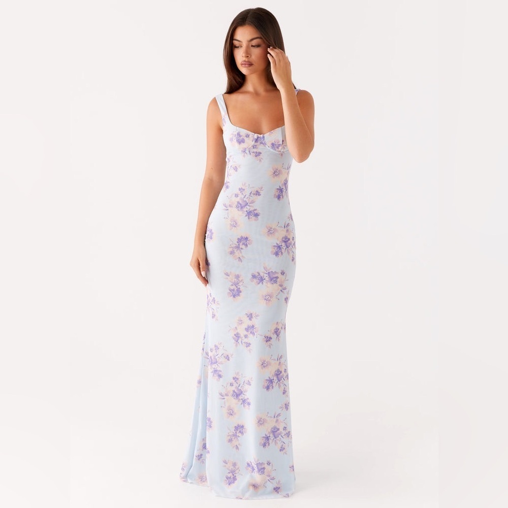 Peppermayo Exclusive Charity Maxi Floral Blue Dress Size US 2 - Picture 6 of 11